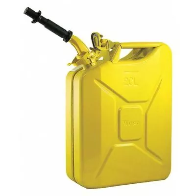 Wavian 2238C 5.28 Gal 20 L Yellow Cold Rolled Steel Gas Can • $89.99