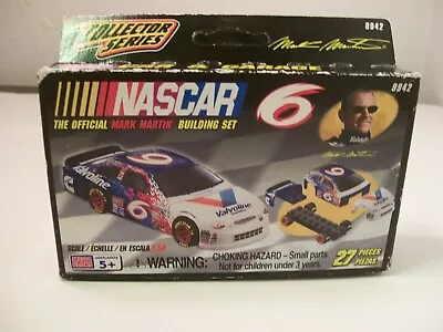 Nascar 6 The Official Mark Martin Building Set Mega Bloks Car & Garage 1999 • $10