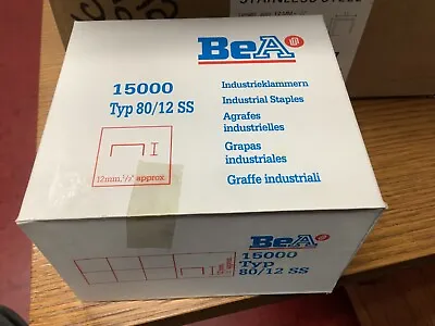 BeA 80/12SS STAINLESS STEEL 80 Series Staples 1/2”. BeA 80 Ba380 Jk680 (15000) • $55