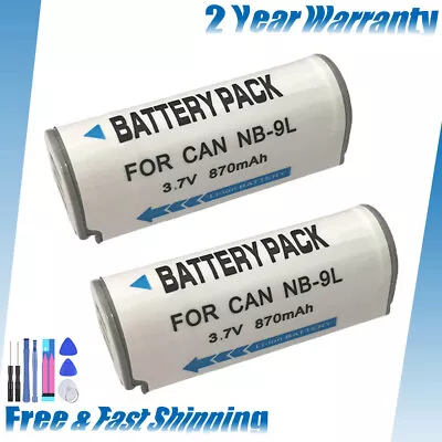 2x Battery For Canon NB-9L 870mAh - IXUS 500 HS 510 HS 1000 HS 1100 HS • £20.68