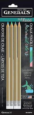General Pencil MultiPastel Chalk Pencils 4 Mermaid Colors Colours UK STOCK • £9.99