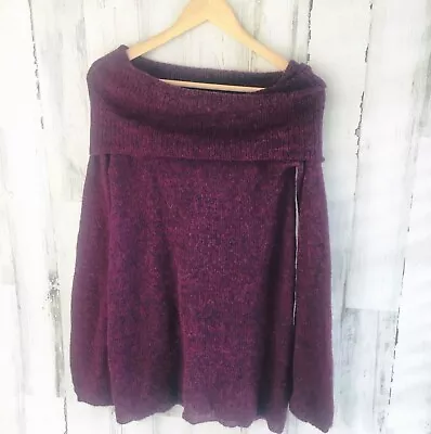 NEW $128 Free People Wool Alpaca Blend Off-Shoulder Sweater Bishop Sleeve S • $34.20