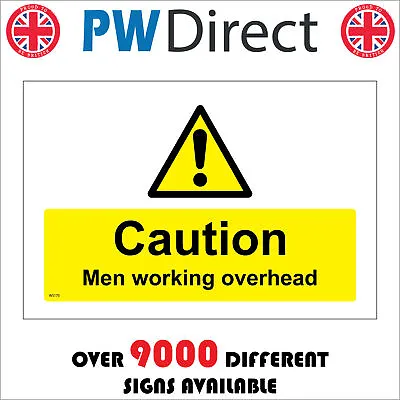 £5.78 • Buy Ws175 Caution Men Working Overhead Sign Scaffold High Height Above Site Risk