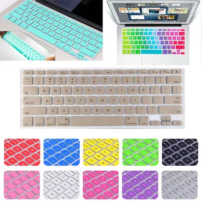 US EU/UK Version Silicone Keyboard Cover Skin For Macbook Air Pro 11 12 13 14 15 • $8.79