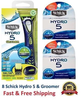9 Schick Hydro 5 Razor Blades Power Groomer Refill Cartridges Shaver Handle Open • $35.99