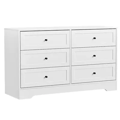 Artiss 6 Chest Of Drawers Cabinet Dresser Table Tallboy Storage Bedroom White • $145.53