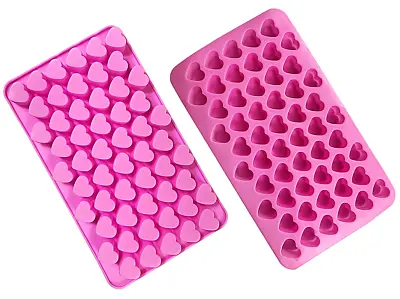 £1.66 • Buy 55 Pink Mini Love Hearts Silicone Mould Chocolate Fondant Jelly Ice Cube Mold