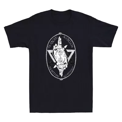 As Above So Below Alchemy Symbol Occult Pagan Gothic Satanic Cool Men's T-Shirt • $16.99