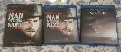 The Mule & Man With No Name Blu-Ray 3-Disc Trilogy Set: Clint Eastwood Movie Lot • $12.99