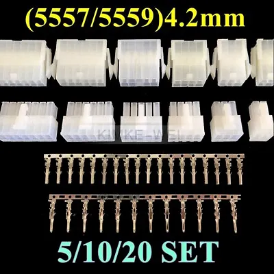 2-24P Molex Mini-Fit Jr 5557/5559 4.2mm Connector (Male + Female + Contact) • $3.62