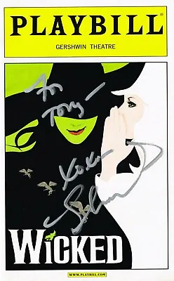 Shoshana Bean SIGNED Wicked Playbill Elphaba COA • $49