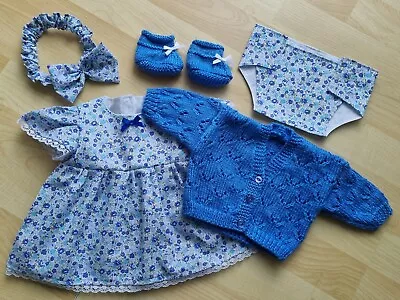 £13.99 • Buy Baby Annabell /Luvabella 17 To 19 Inch Dolls 5 Piece Blue Floral Dress Set (18)