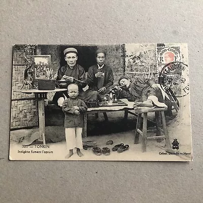 C) Postcard Tonkin France Vietnam Opium Smokers  • $3