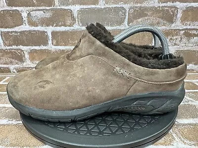 Merrell Encore Ice Brown Suede Fur Lined Slip On Clogs J42742 Womens Size 10 • $26.95