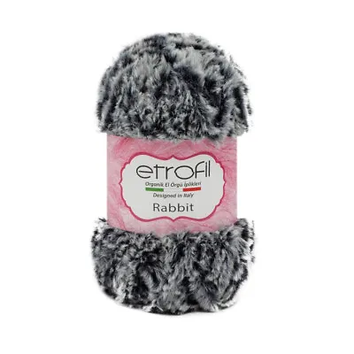 ETROFİL Rabbit Fluffy Soft Yarn-5 : Bulky-Chunky 3.5 Oz (100 Gr) 71 Yards (65 M) • $7.50