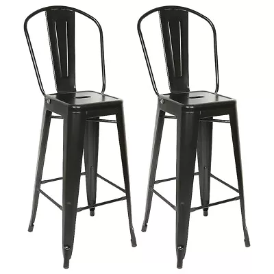 Metal Bar Stools 30 Inchs Stackable Barstools For Counter Kitchen  Industrial • $65.99