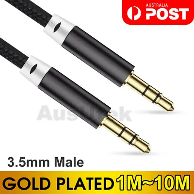 1M~10M 3.5mm Male To Male AUX Stereo Audio Cable Speaker Auxiliary Cord • $5.75