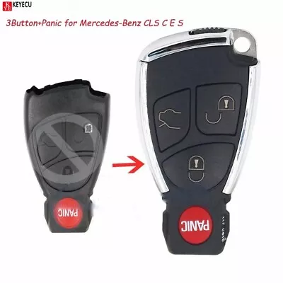 For Mercedes-Benz C E S CLS CLK ML SLK Upgraded Remote Key Shell Case Fob • $18.84