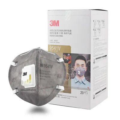  20x 3M Face Mask 9541V KN95 N95 P2 Activated Carbon Respirator Valve Dustproof • $71.39