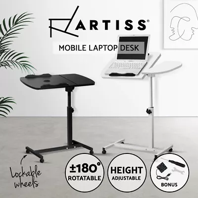 Artiss Laptop Table Desks Portable Mobile Computer Stand Adjustable Cooling Fan • $49.95