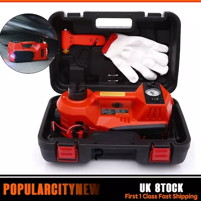 Electric Car Jack Hydraulic Jack 5 Ton 150W DC 12V +Safety Hammer Plastic Case • £85.95