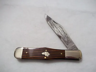 Ka-Bar Olean N.Y. 1983 Dog Head Club Coke Bottle Knife • $170.95