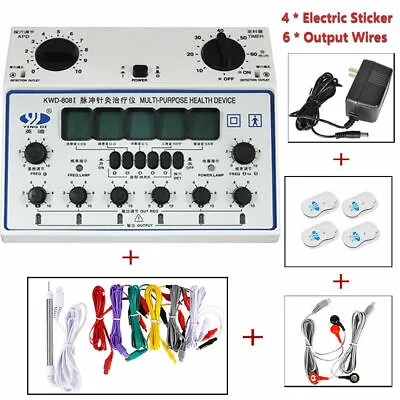 Electric Acupuncture Stimulator Massager Machine KWD808-I 6 Output Patch Care Z • $95.99