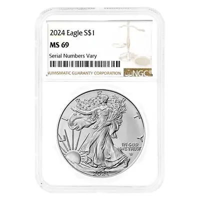 2024 1 Oz Silver American Eagle NGC MS 69 • $44.42