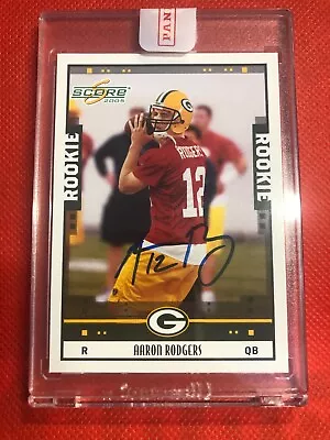 2005 Score SIGNATURES BUYBACK Aaron Rodgers #/4 RC ON-CARD AUTO - JETS - PACKERS • $2199.99