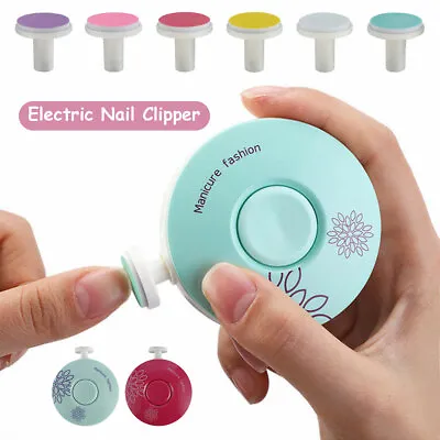 Electric Baby Nail File Clippers Trimmer Toes Trim Nails Polish~ • £6.89