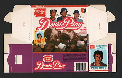 1986 Meadow Gold Double Play Ice Cream Box – Pete Rose Card  #L243 • $18.99