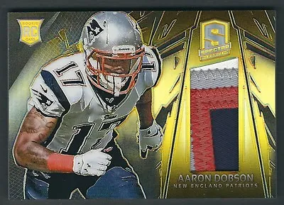 2013 Panini Spectra GOLD 10/10 RC #201 Aaron Dobson 4-Color Jersey Patriots 1/1 • $39.97