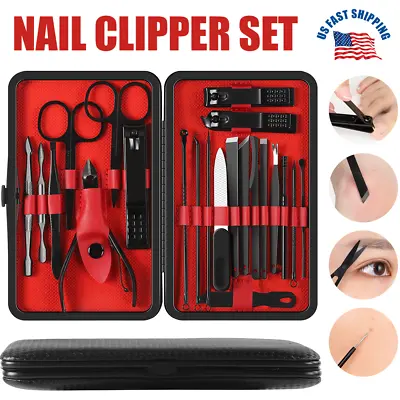 22x Nail Clippers Grooming Kit Women Men Manicure Pedicure Cutter Set Finger Toe • $10.55
