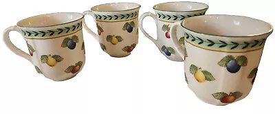 Set 4 Villeroy & Boch Luxembourg FRENCH GARDEN FLEURENCE Coffee Mug Cups Germany • $55