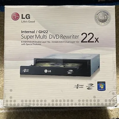 $29.99 • Buy NEW LG Internal SATA Super Multi DVD Rewriter 22x - GH22NS40 - Open Box