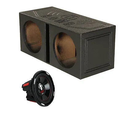 QPower Dual 12 Inch Vented Ported Sub Box W/ Boss Audio Phantom Audio Subwoofer • $185.28