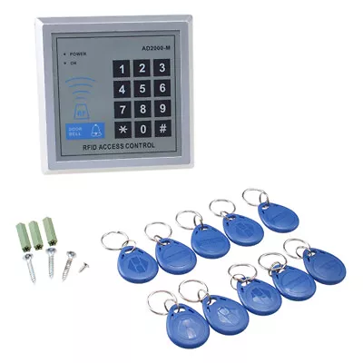 Electric Door Access Control System RFID Keypad Magnetic Lock 10 Keyfob Tag Card • $21.99