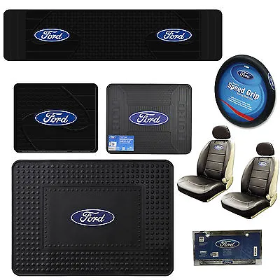 New FORD Cargo Utility Floor Mats / Seat Covers / Steering Wheel Cover Keychain • $14.04