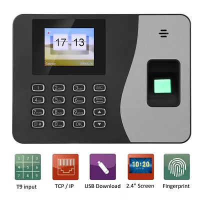 £51.65 • Buy 2.4in TFT LCD Fingerprint Time Attendence Security Access Control USB TCP / IP