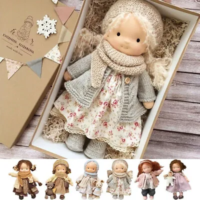 Handmade Waldorf Dolls Cute Christmas Doll Gift Box Waldorf Plush Curly Hair • £21.60