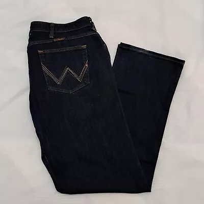 Wrangler Baby Q  Bootcut Stretch Blue Jeans Womens Size 19/20 Wide. 34inL. S1 • $44.95