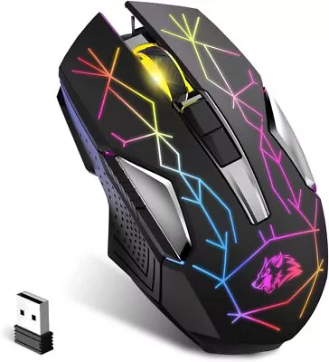 2.4GHz Wireless Gaming Mouse Optical Mice With RGB Backlight For PC Mac PS4 Xbox • $23.99