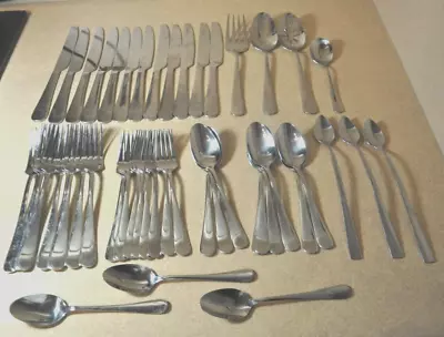 44 Pieces ~ Mikasa Glossy Stainless Steel Flatware • $39.99