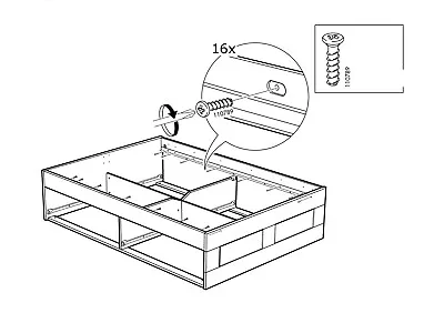 10 Ikea Screws 110789 For Ike Bed Frame Malm Brimnes And Many More  • £9.64