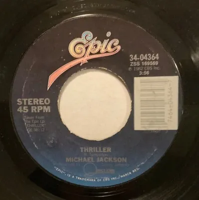 Michael Jackson - Thriller/Can't Get Outta The Rain 1982 7  45 RPM FREE COMBINE  • $12.99