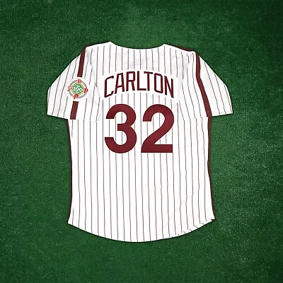 Steve Carlton 1984 Philadelphia Phillies Cooperstown Men's Home White Jersey • $139.99