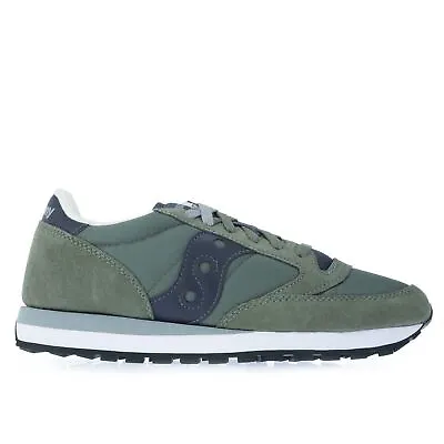 Men's Trainers Saucony Originals Jazz Original Lace Up Casual In Green • £64.99