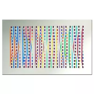 Yaacov Agam  Environmental Space  Hand Signed Colored Mirror Kinetic Op Art • $3400