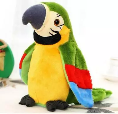 Electronic Pets Talking Parrot Kids Children Toys Funny Sound Record Plush Green • $20.18