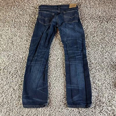 Polo Ralph Lauren Jeans Mens 31x30 Blue Varick Slim Straight Logo Faded Denim • $32